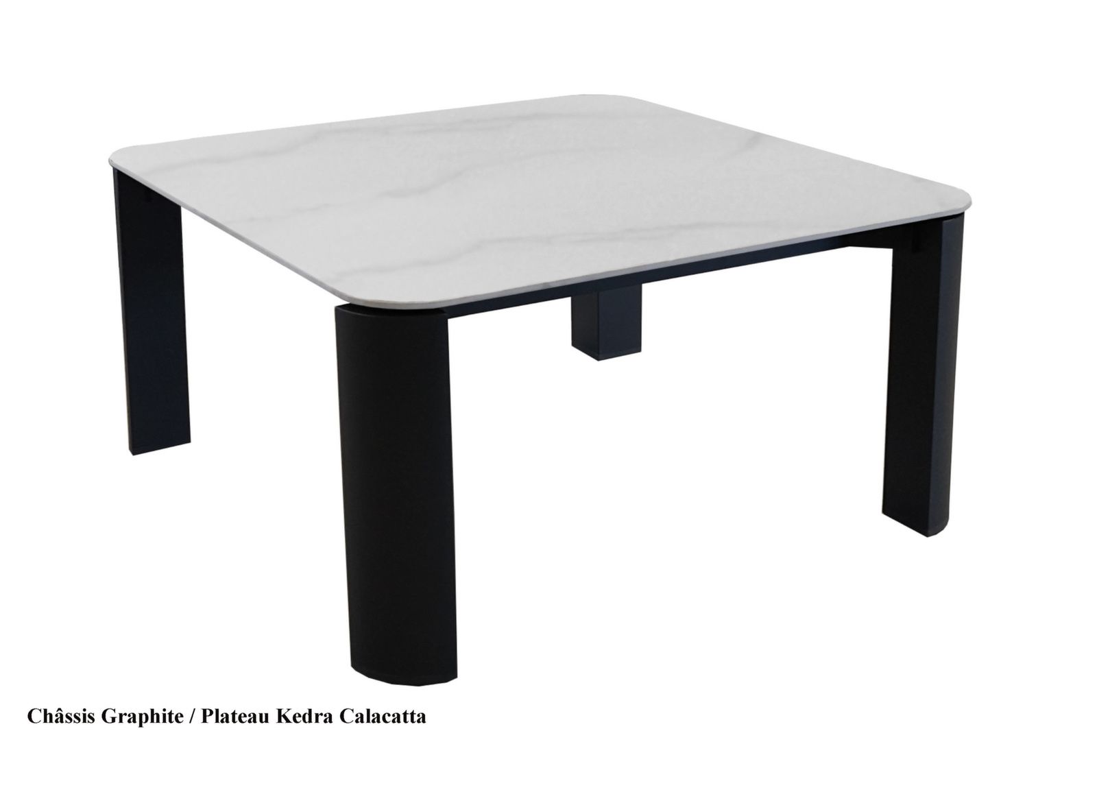 Table basse Eole II 80 x 80 cm, plateau Kedra®