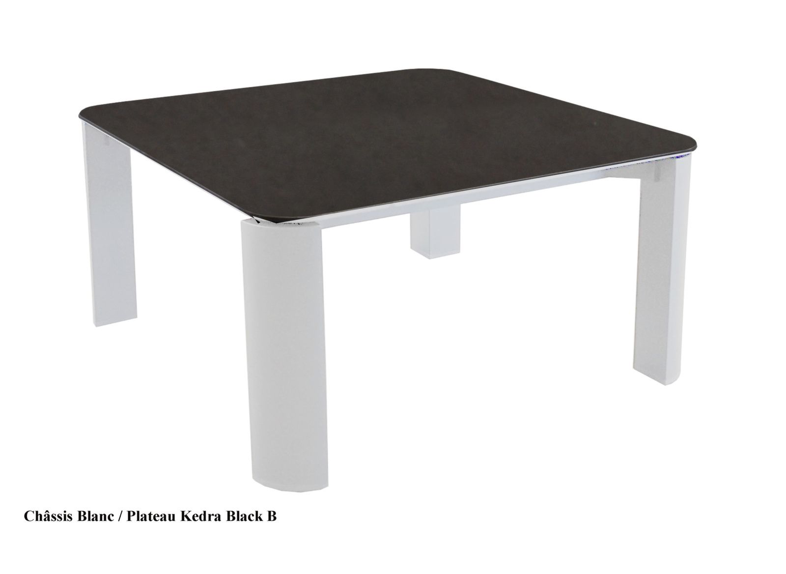 Table basse Eole II 80 x 80 cm, plateau Kedra®