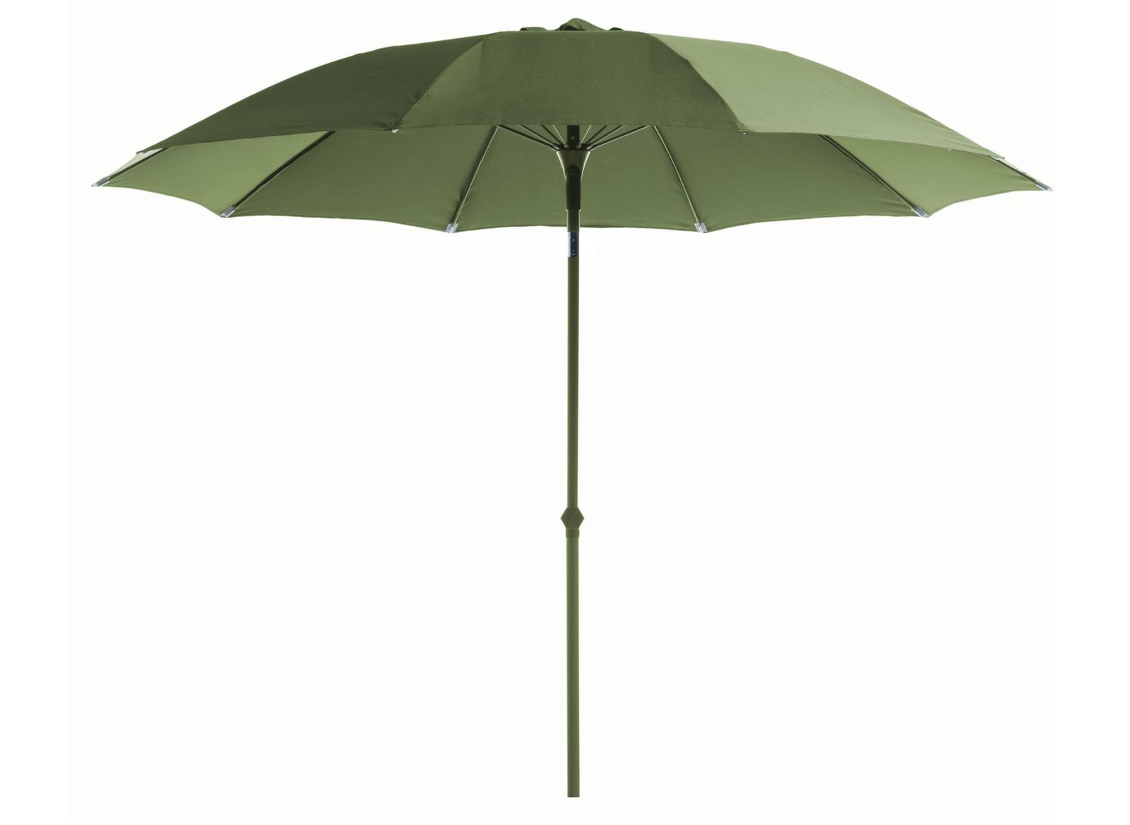 Parasol droit Ø 270 cm (coloris mât/toile assortis)