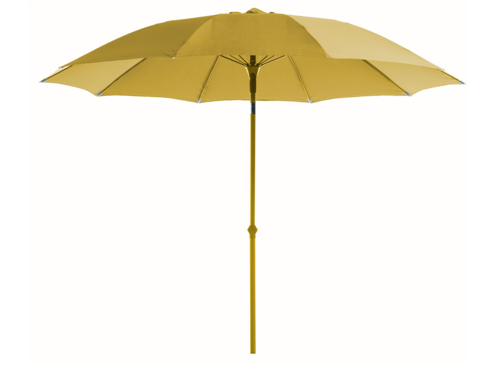 Parasol droit Ø 270 cm (coloris mât/toile assortis)