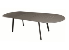 Table aluminium ovale avec allonge centrale - Proloisirs