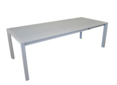 Table Milo 178/238 cm, plateau verre