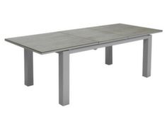 Table rectangle avec allonge centrale papillon aluminium et plateau trespa - Proloisirs