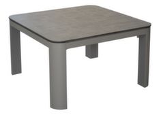 Table basse carrée aluminium plateau stratifié - Proloisirs