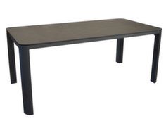 Table rectangle aluminium et plateau aux bords arrondis - Proloisirs