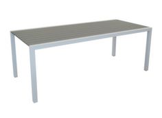 Table rectangle en aluminium plateau à lattes fermées - Proloisirs