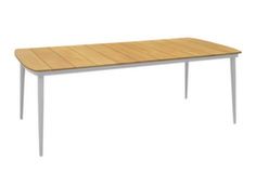 Table rectangulaire pieds aluminium plateau teck FSC® - Océo