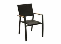 fauteuil delia alu accoudoir imitation bois graphite