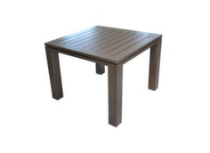 Table carrée tout aluminium pour balcon patio - Proloisirs