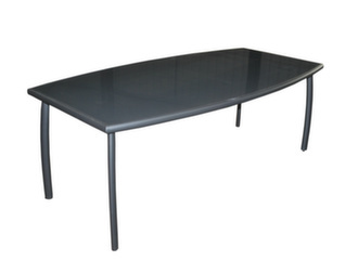 Table Linéa 200 x 105 cm, plateau verre