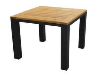 Table Torino 100x100 cm, plateau teck FSC®