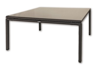 Table Azur 145 x 145 cm, plateau verre